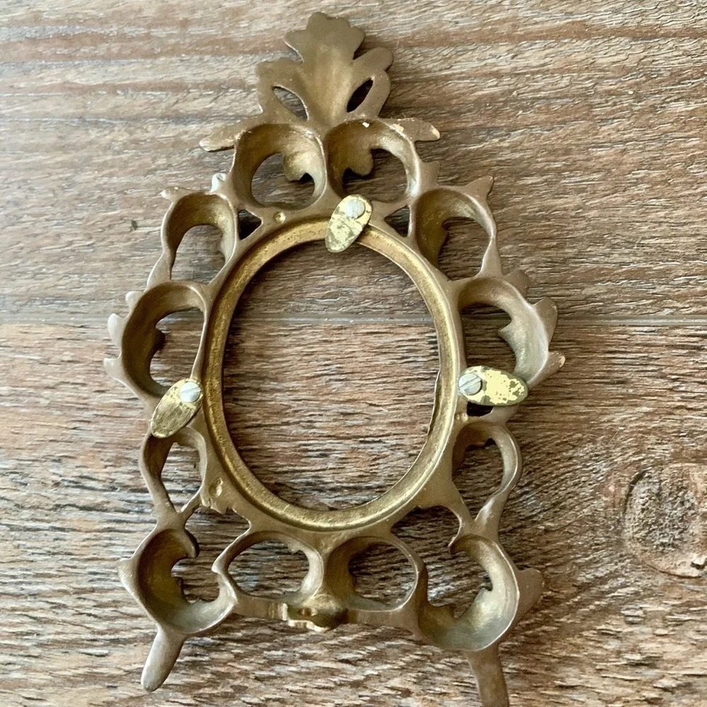 Vintage Brass Ornate Picture Frame 4/7 Inch